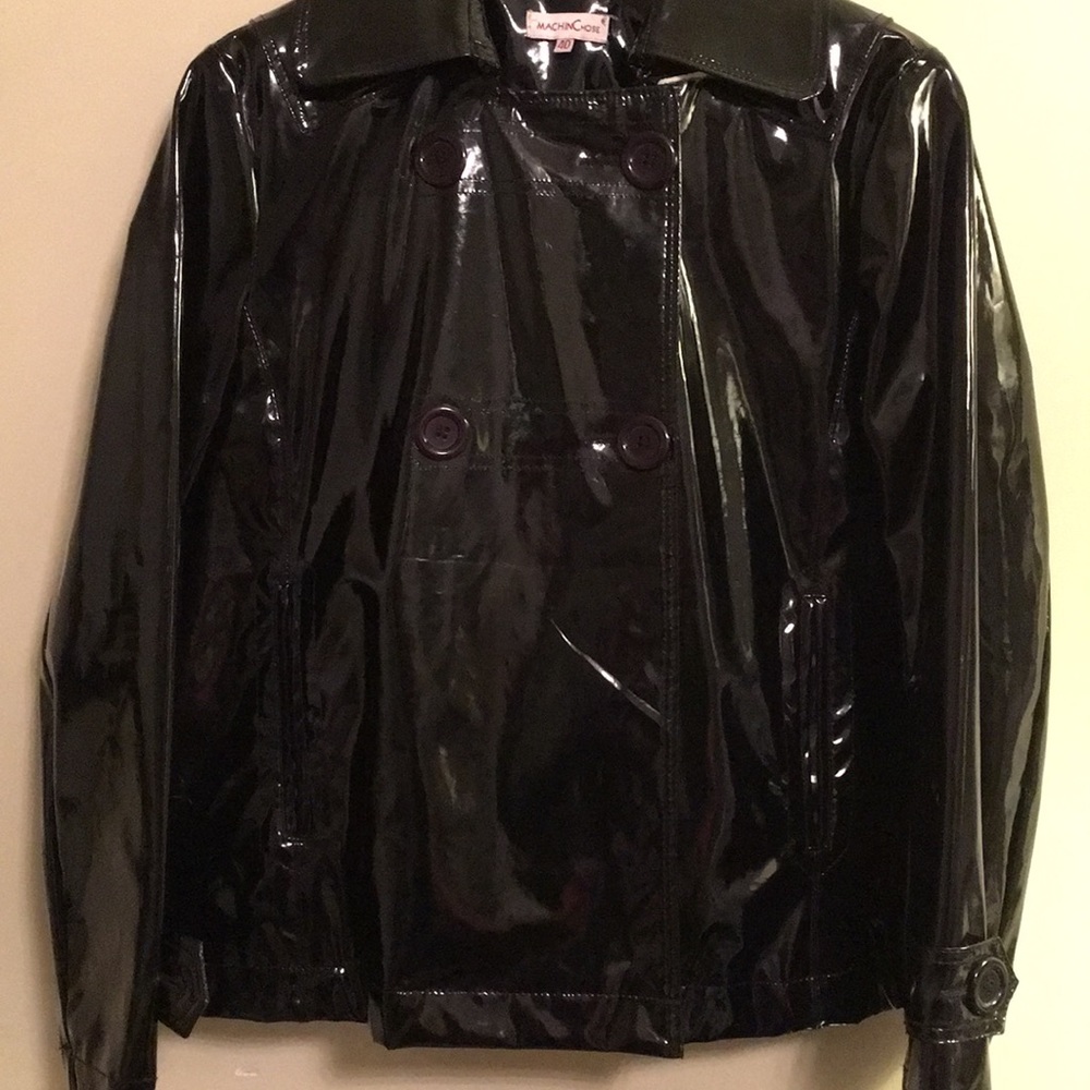 Pleather patent jacket bought in France.
